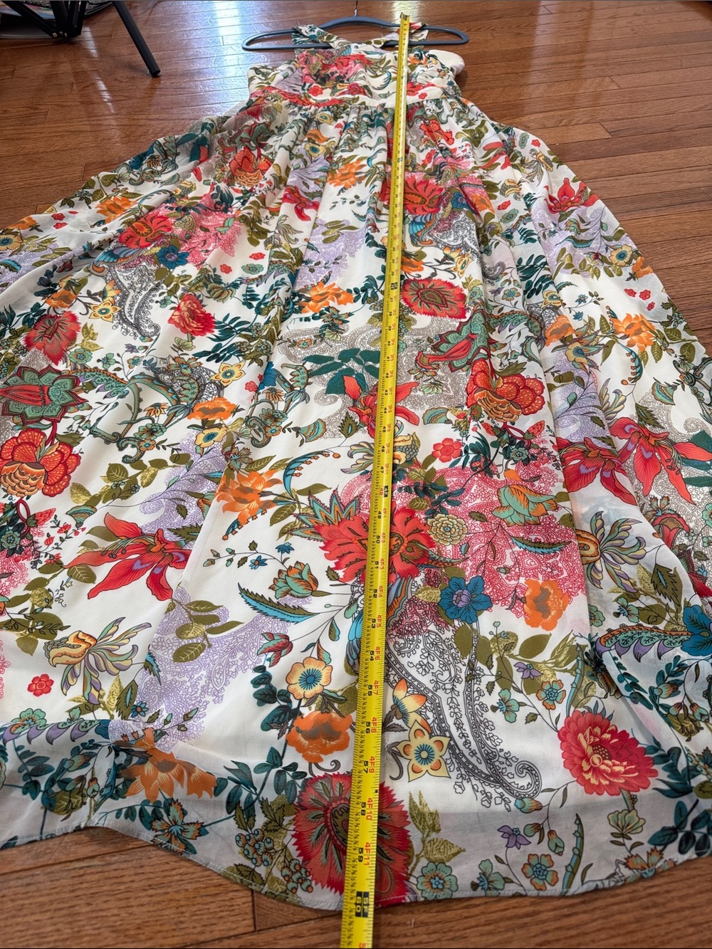 Lulus Lilja Cream Floral Print Maxi Dress size medium boho whimsy - Picture 10 of 11